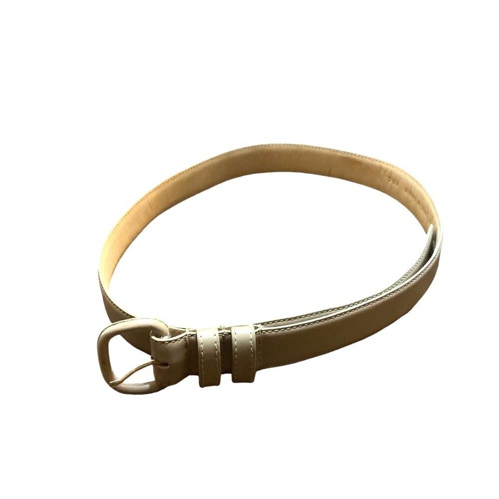 Vtg B.G. Street Gray Genuine Classic Leather Belt Waist 26-30" Women Size Medium